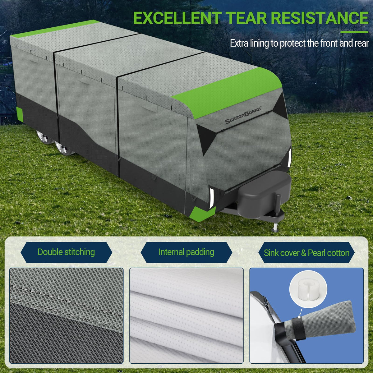 14-16 ft Waterproof Travel Trailer Cover O708