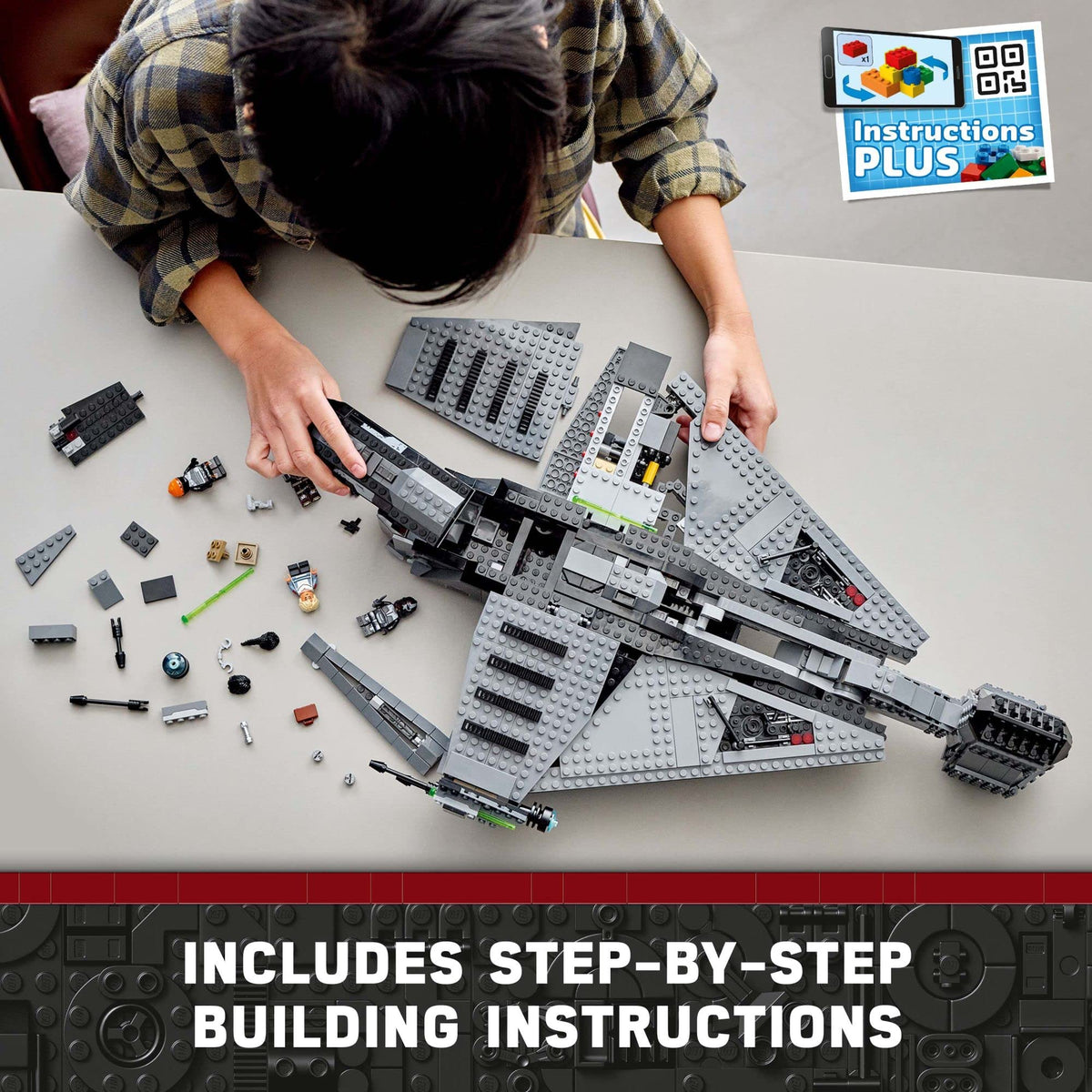 Buildable Toy Starship with Minifigure and Droid Figure M585677
