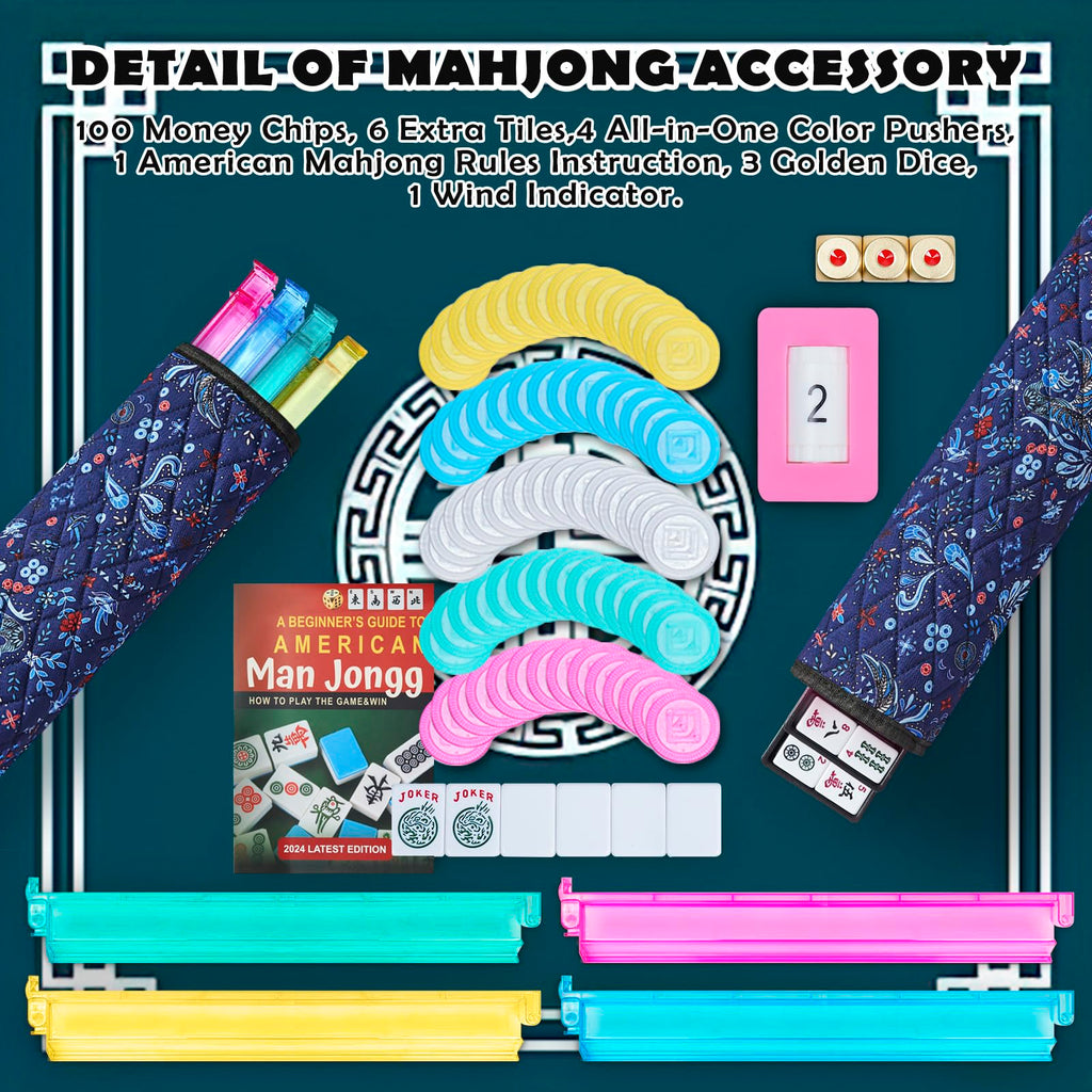 American Mahjong Game Set with 166 Tiles Y956