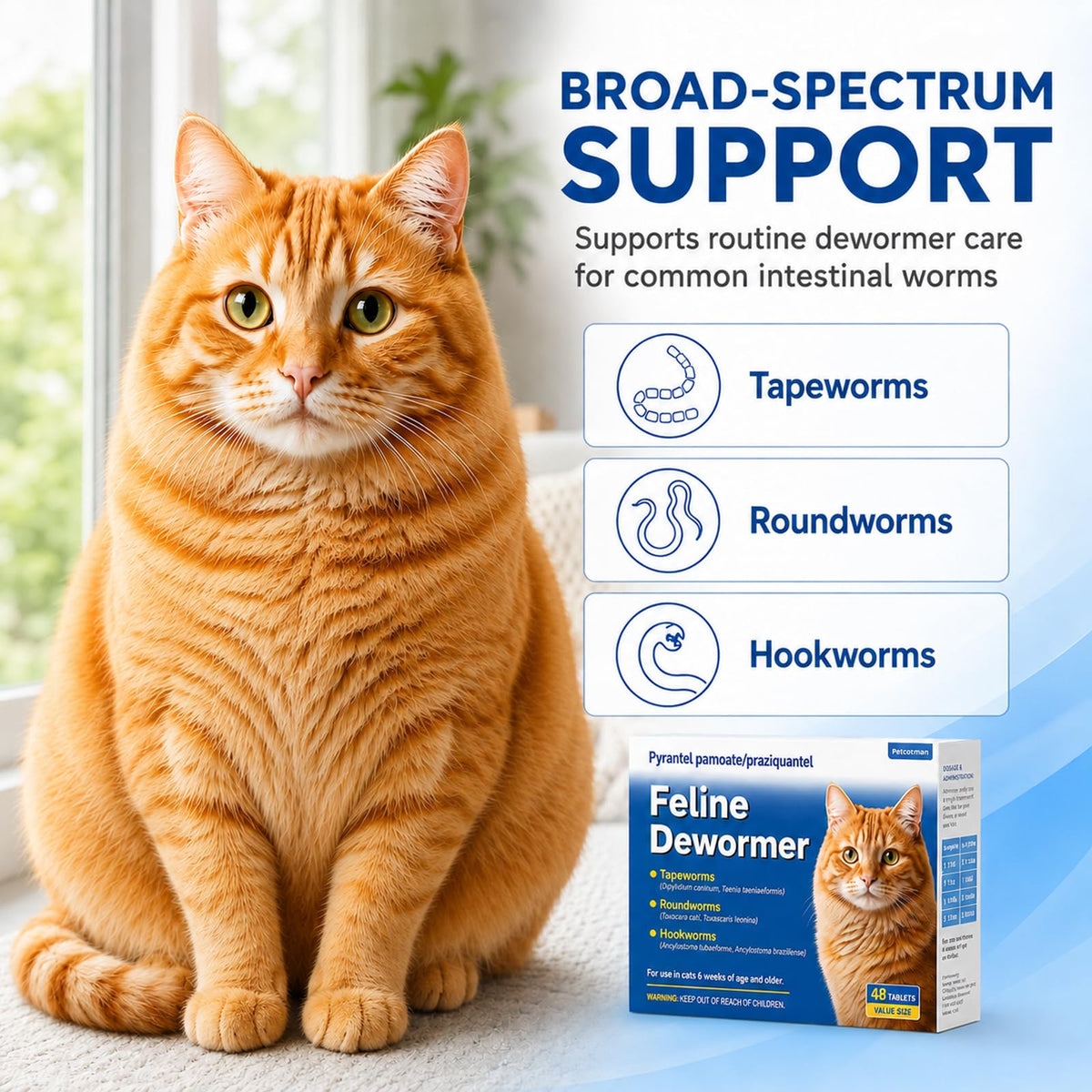 Cat Dewormer 48 Tablets M6269