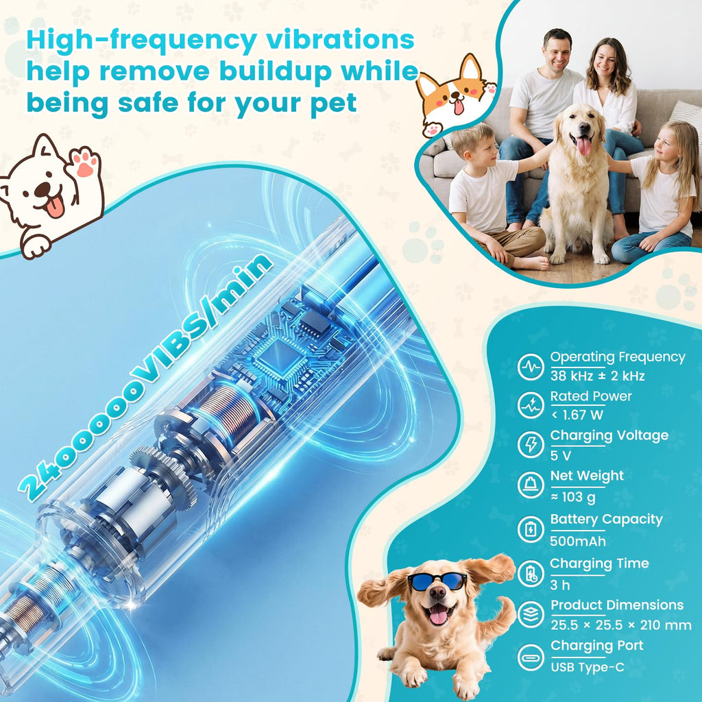 Dog Ultrasonic Tooth Cleaner with LED Light N18537