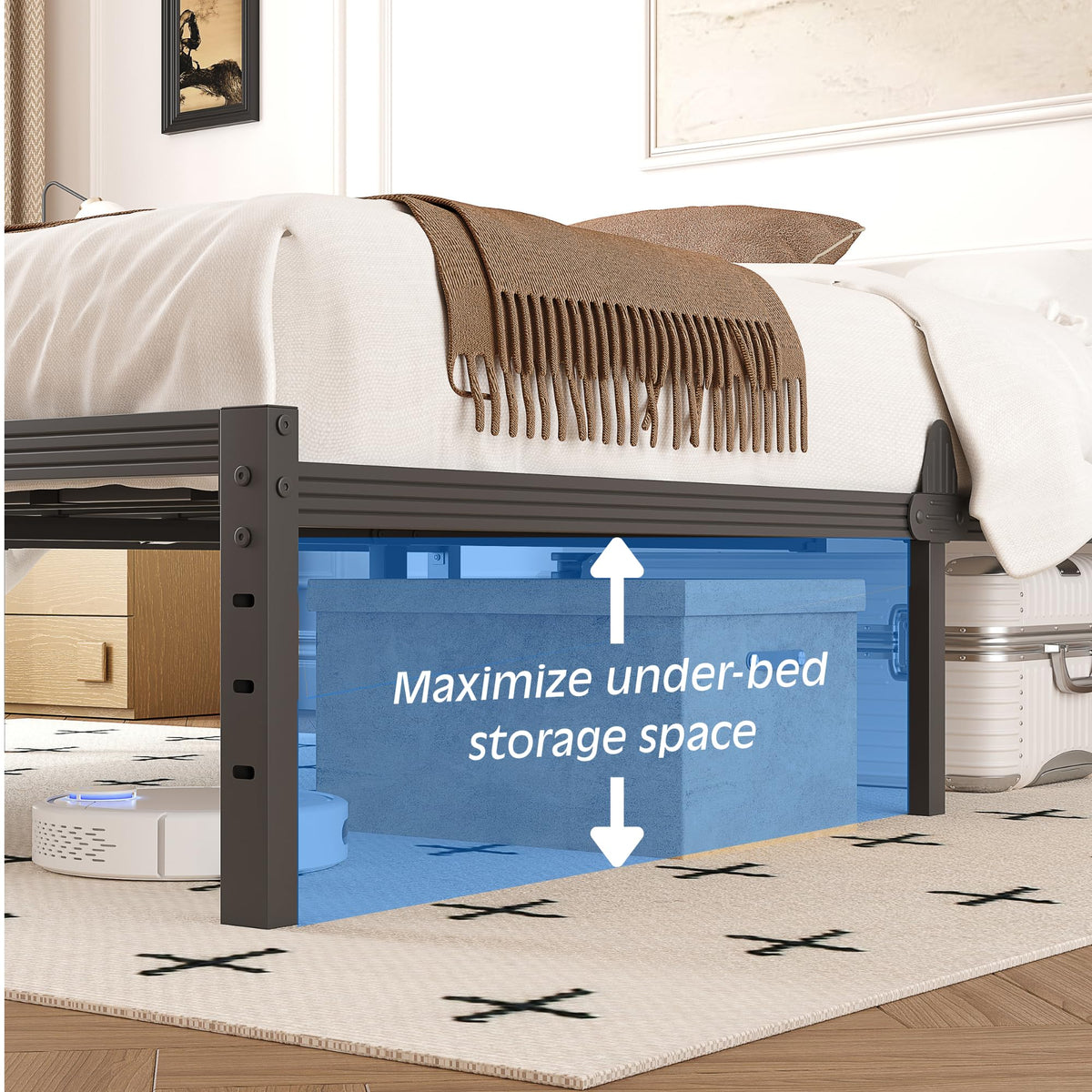 Queen Metal Platform Bed Frame R91548