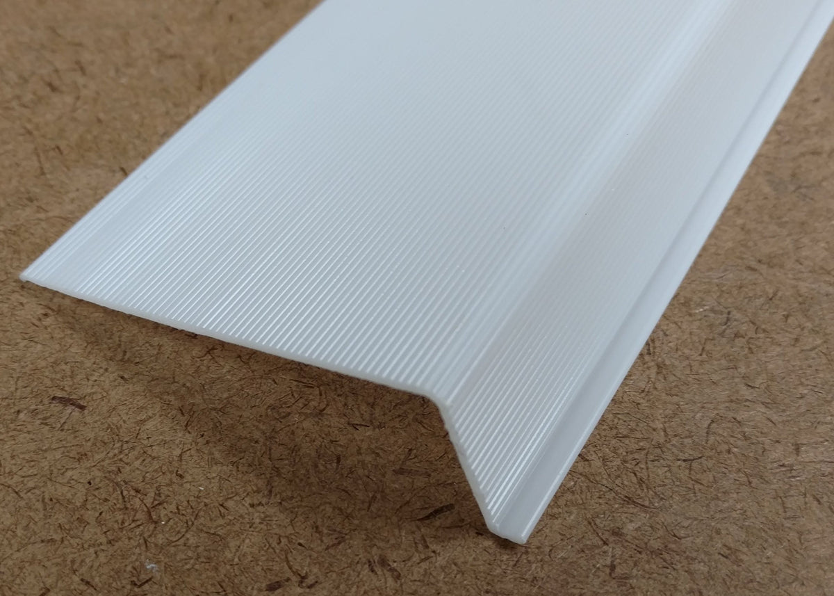 Ribbed Acrylic Replacement Lens L-Shape 2-3/4 x 1 x 24" A109633