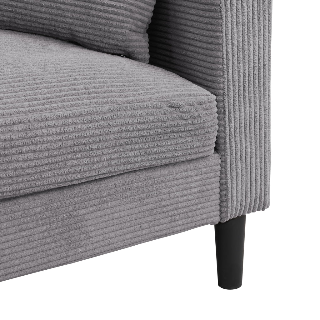 Light Gray Upholstered 2 Seat Loveseat Sofa A802976