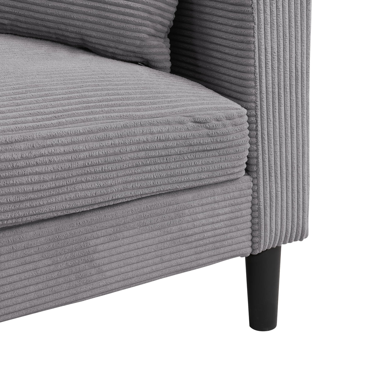 Light Gray Upholstered 2 Seat Loveseat Sofa A802976