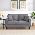Light Gray Upholstered 2 Seat Loveseat Sofa A802976