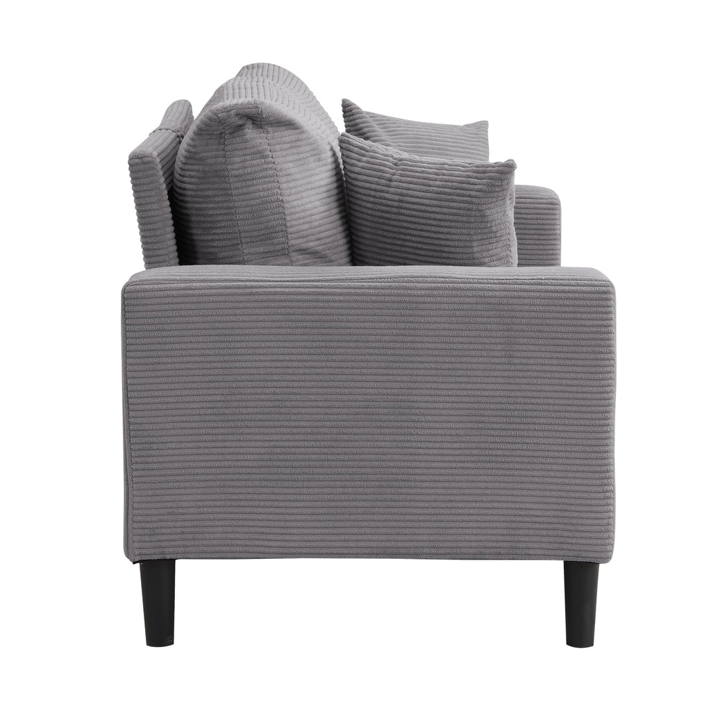 Light Gray Upholstered 2 Seat Loveseat Sofa A802976