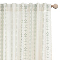 Green Striped Sheer Curtains 96 Inches Long Q847