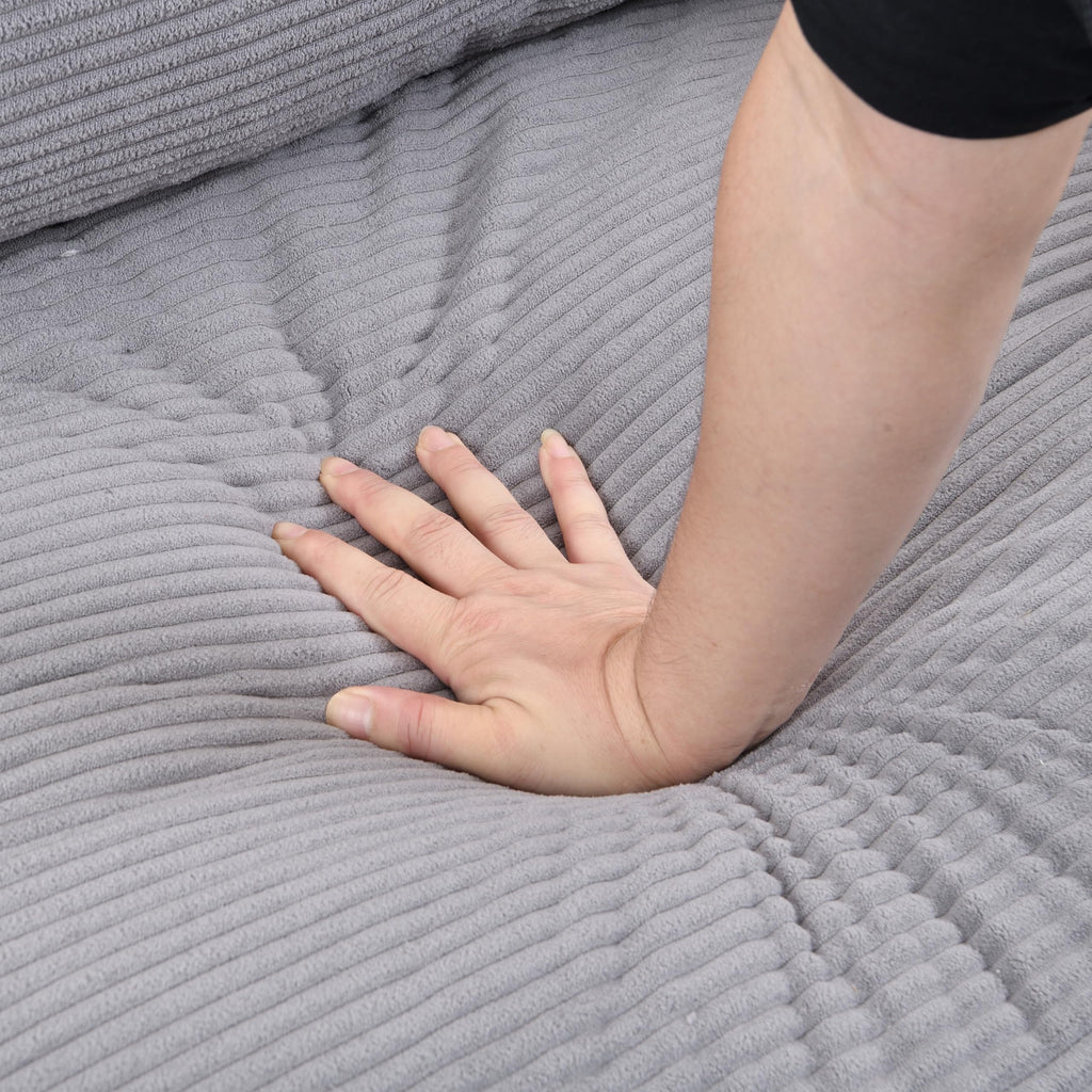 Light Gray Upholstered 2 Seat Loveseat Sofa A802976