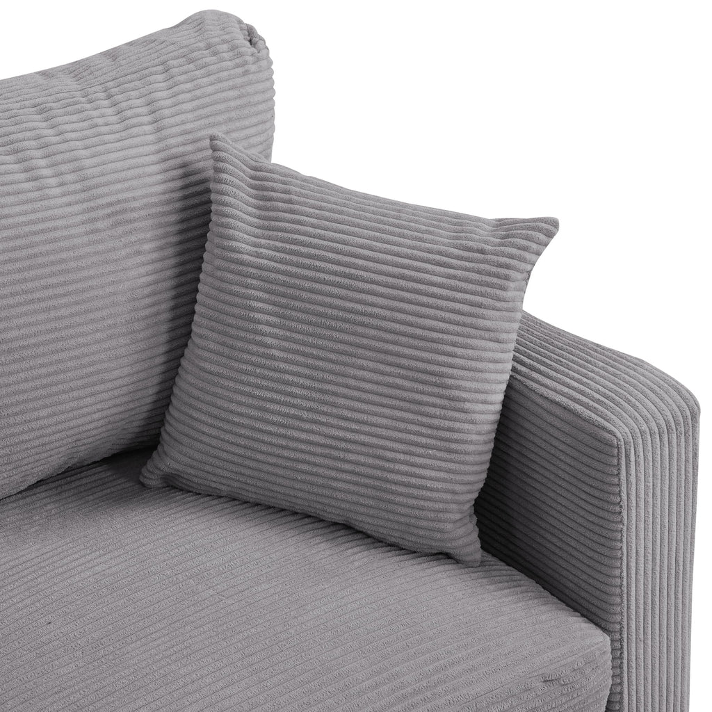 Light Gray Upholstered Sofa I7040